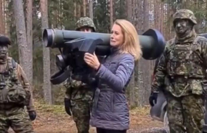 Estonian Prime Minister Kallas inspected the anti-tank missile Javelin