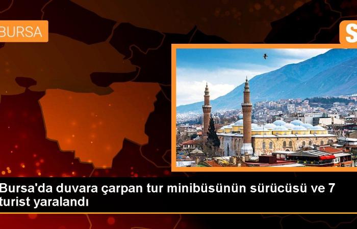 The driver of the tour minivan hitting the wall and 7 tourists were injured in Bursa