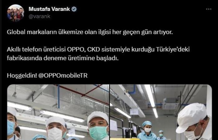OPPO’s Tuzla factory, whose opening was announced by AKP’s Mustafa Varank, closed quietly